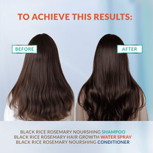 Load image into Gallery viewer, Rosemary Black Rice Water Hair Growth System Kit - Shampoo, Conditioner and Leave-in Serum