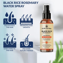 Load image into Gallery viewer, Rosemary Black Rice Water Hair Growth System Kit - Shampoo, Conditioner and Leave-in Serum