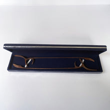 Load image into Gallery viewer, A Pair of Best Quality Santour Mezrāb - Santoor Hammer with a Velvet Navy Blue Box for Santour Players