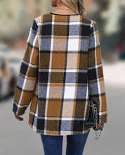 Load image into Gallery viewer, Plaid Print Open Front Jacket, Women&#39;s Clothing Best Price