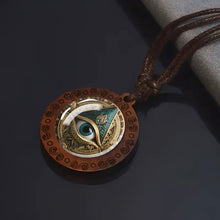 Load image into Gallery viewer, Elegant Fashion Evil&#39;s Eye Pattern Glass Wooden Pendant Necklace - Unisex