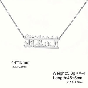 Women Life Freedom, Rectangular Rune Pendant Necklace, Stainless Steel Men's And Women's Exquisite Necklace Accessories