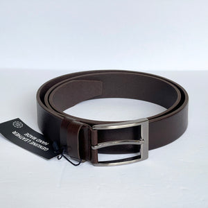 Handmade Real Leather Belt – The Ultimate Official Gift for Men- Dark Brown