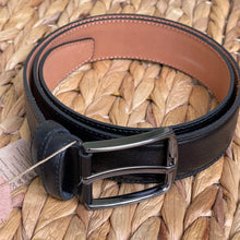 Load image into Gallery viewer, Handmade Genuine Leather Belt – The Ultimate Official Gift for Men- Black