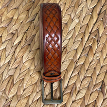 Load image into Gallery viewer, Handmade Genuine Leather Belt – The Ultimate Official Gift for Men- Light Brown