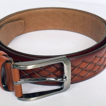 Load image into Gallery viewer, Handmade Genuine Leather Belt – The Ultimate Official Gift for Men- Light Brown