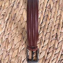 Load image into Gallery viewer, Handmade Genuine Leather Belt - Woven Pattern – The Ultimate Official Gift for Men- Color: Brown