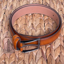 Load image into Gallery viewer, Handmade Genuine Leather Belt , Plain – The Ultimate Official Gift for Men- Color: Brick