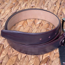 Load image into Gallery viewer, Handmade Genuine Leather Belt – The Ultimate Official Gift for Men- Color: Chocolate