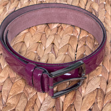 Load image into Gallery viewer, Handmade Genuine Varnish Leather Belt – The Ultimate Official Gift for Women &amp; Men- Color: Purple