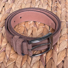 Load image into Gallery viewer, Handmade Genuine Suede Belt – The Ultimate Official Gift for Men- Color: Light Brown