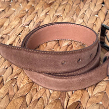 Load image into Gallery viewer, Handmade Genuine Suede Belt – The Ultimate Official Gift for Men- Color: Light Brown