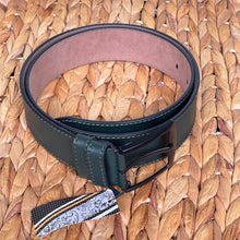 Load image into Gallery viewer, Handmade Leather Belt – The Ultimate Official Gift for Men and Women - Color: Laguna