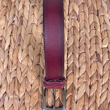 Load image into Gallery viewer, Handmade Leather Belt – The Ultimate Official Gift for Women &amp; Men - Color: Burgundy