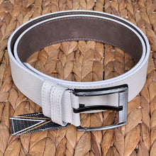 Load image into Gallery viewer, Handmade Leather Belt – The Ultimate Official Gift for Women &amp; Men - Color: White