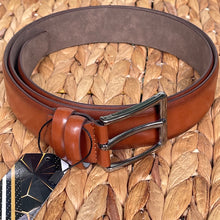 Load image into Gallery viewer, Handmade Leather Belt – The Ultimate Official Gift for Men - Color: Light Brown