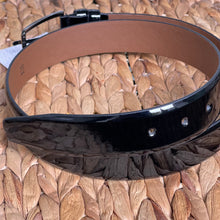 Load image into Gallery viewer, Handmade Varnish Leather Belt – The Ultimate Official Gift for Men - Color: Black