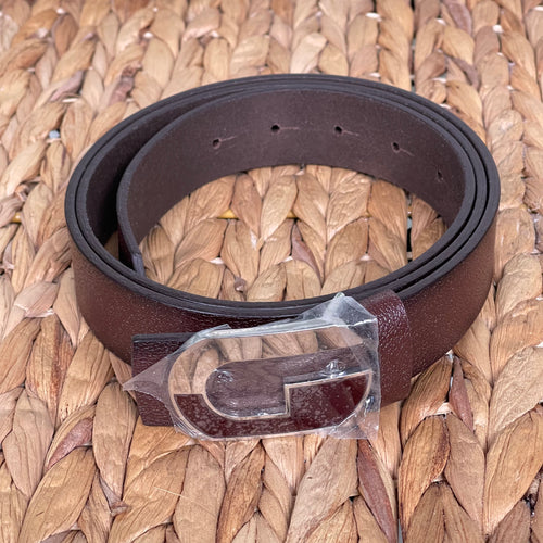 Handmade Genuine Leather Belt , Plain – The Ultimate Official Gift for Men- Color: Brown