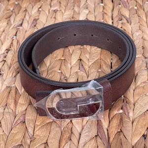 Handmade Genuine Leather Belt , Plain – The Ultimate Official Gift for Men- Color: Brown