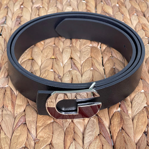 Handmade Genuine Leather Belt , Plain – The Ultimate Official Gift for Men- Color: Black