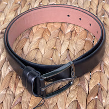 Load image into Gallery viewer, Handmade Genuine Leather Belt , Solid Black – Golf Belt - The Ultimate Official Gift for Men