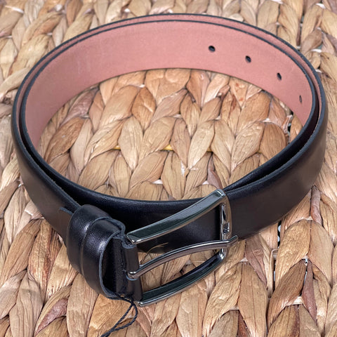Handmade Genuine Leather Belt , Solid Black – Golf Belt - The Ultimate Official Gift for Men