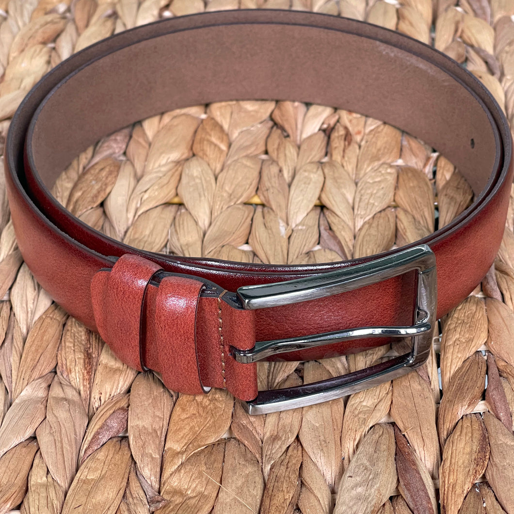 Handmade Genuine Leather Belt, Gradient Brick Color – Golf Belt - The Ultimate Official Gift for Men