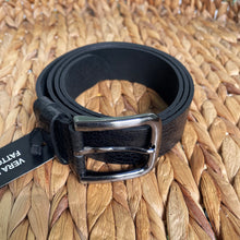 Load image into Gallery viewer, Handmade Real Thick Leather Belt - Textured - The Best Gift for Men - Color: Black, Size: 42