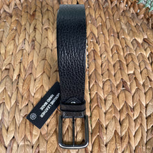 Load image into Gallery viewer, Handmade Real Thick Leather Belt - Textured - The Best Gift for Men - Color: Black, Size: 42