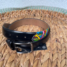 Load image into Gallery viewer, Handmade Real Leather Belt with Special Permanent Modern Painting - Color:Black, Size: 46