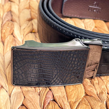 Load image into Gallery viewer, Handmade Leather Belt – The Ultimate Official Gift for Men - Black - Style 2