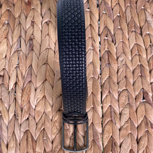 Load image into Gallery viewer, Handmade Genuine Leather Belt – Woven Pattern- The Ultimate Official Gift for Men - Black, Size: 40-42