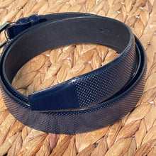 Load image into Gallery viewer, Handmade Real Leather Belt – Dotted Pattern - The Ultimate Official Gift for Men - Dark Blue, Size: 44