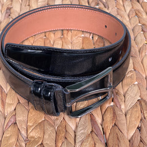 Handmade Real Leather Belt – Dotted Pattern - The Ultimate Official Gift for Men - Black, Size: 34