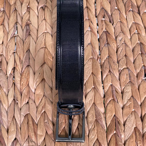 Handmade Real Leather Belt – Dotted Pattern - The Ultimate Official Gift for Men - Black, Size: 34