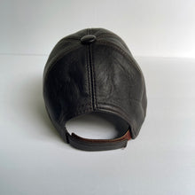 Load image into Gallery viewer, Unisex Real Leather Adjustable Sports Hat With an Embroidery of a Sama Dancer - Black 2