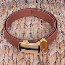 Load image into Gallery viewer, Elegant Handmade PU Leather Holeless Belt with Special Buckles, Plain, Available in 10 Fresh Colors, Easy to Adjust the Size