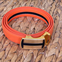 Load image into Gallery viewer, Elegant Handmade PU Leather Holeless Belt with Special Buckles, Plain, Available in 10 Fresh Colors, Easy to Adjust the Size