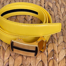 Load image into Gallery viewer, Elegant Handmade PU Leather Holeless Belt with Special Buckles, Plain, Available in 10 Fresh Colors, Easy to Adjust the Size