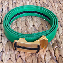 Load image into Gallery viewer, Elegant Handmade PU Leather Holeless Belt with Special Buckles, Plain, Available in 10 Fresh Colors, Easy to Adjust the Size