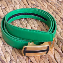 Load image into Gallery viewer, Elegant Handmade PU Leather Holeless Belt with Special Buckles, Plain, Available in 10 Fresh Colors, Easy to Adjust the Size