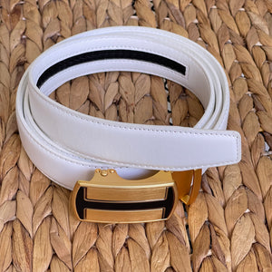 Elegant Handmade PU Leather Holeless Belt with Special Buckles, Plain, Available in 10 Fresh Colors, Easy to Adjust the Size