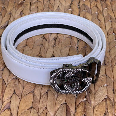 Elegant Handmade PU Leather Holeless Belt with Special Buckles, Plain, Available in 10 Fresh Colors, Easy to Adjust the Size - Style 2