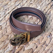 Load image into Gallery viewer, Elegant Handmade PU Leather Holeless Belt with Special Buckles, Plain, Available in 10 Fresh Colors, Easy to Adjust the Size - Style 3