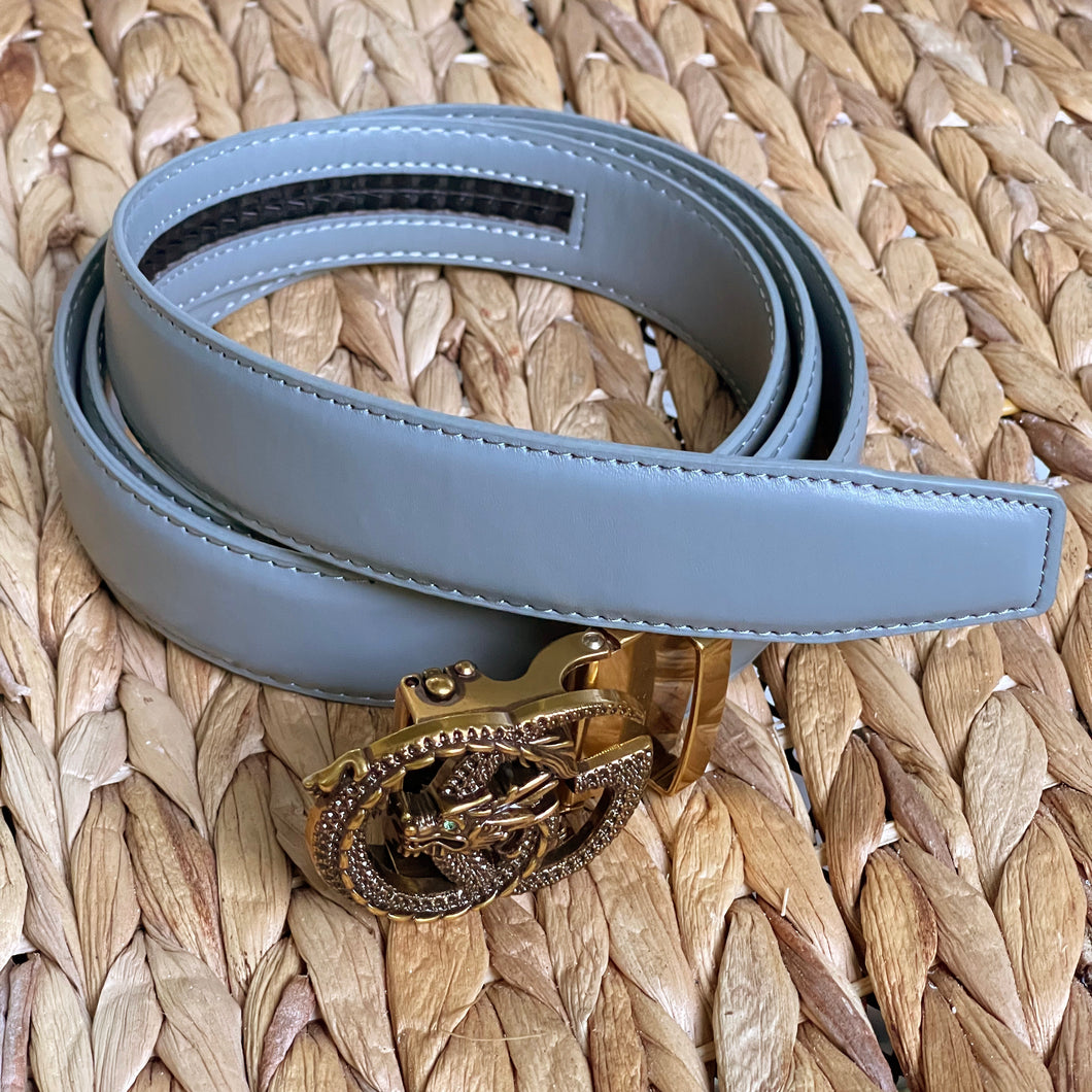 Elegant Handmade PU Leather Holeless Belt with Special Buckles, Plain, Available in 10 Fresh Colors, Easy to Adjust the Size - Style 3