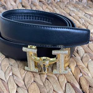 Elegant Handmade PU Leather Holeless Belt with Special Buckles, Plain, Available in 10 Fresh Colors, Easy to Adjust the Size - Style 4