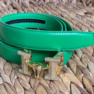 Elegant Handmade PU Leather Holeless Belt with Special Buckles, Plain, Available in 10 Fresh Colors, Easy to Adjust the Size - Style 4