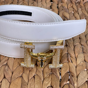 Elegant Handmade PU Leather Holeless Belt with Special Buckles, Plain, Available in 10 Fresh Colors, Easy to Adjust the Size - Style 4