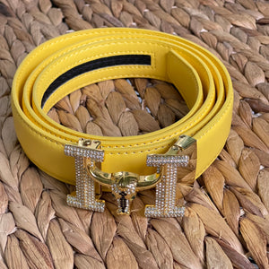 Elegant Handmade PU Leather Holeless Belt with Special Buckles, Plain, Available in 10 Fresh Colors, Easy to Adjust the Size - Style 4