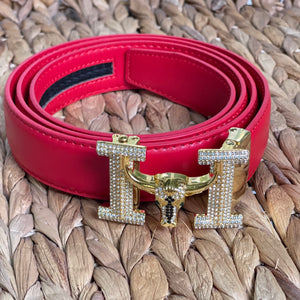 Elegant Handmade PU Leather Holeless Belt with Special Buckles, Plain, Available in 10 Fresh Colors, Easy to Adjust the Size - Style 4